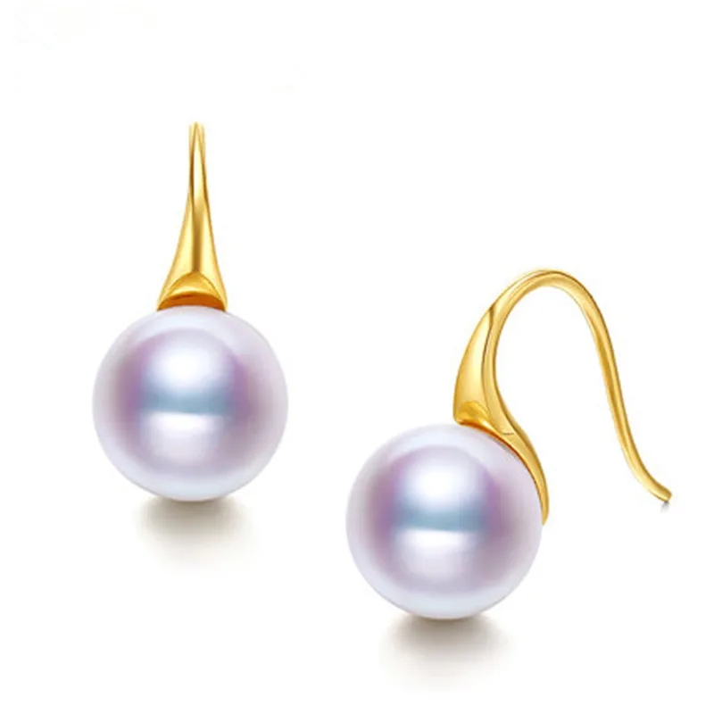 

[NYMPH] Pearl Earrings For Women Natural Freshwater Pearl Earrings Pearl Jewelry Fine Jewerly For Party E1010
