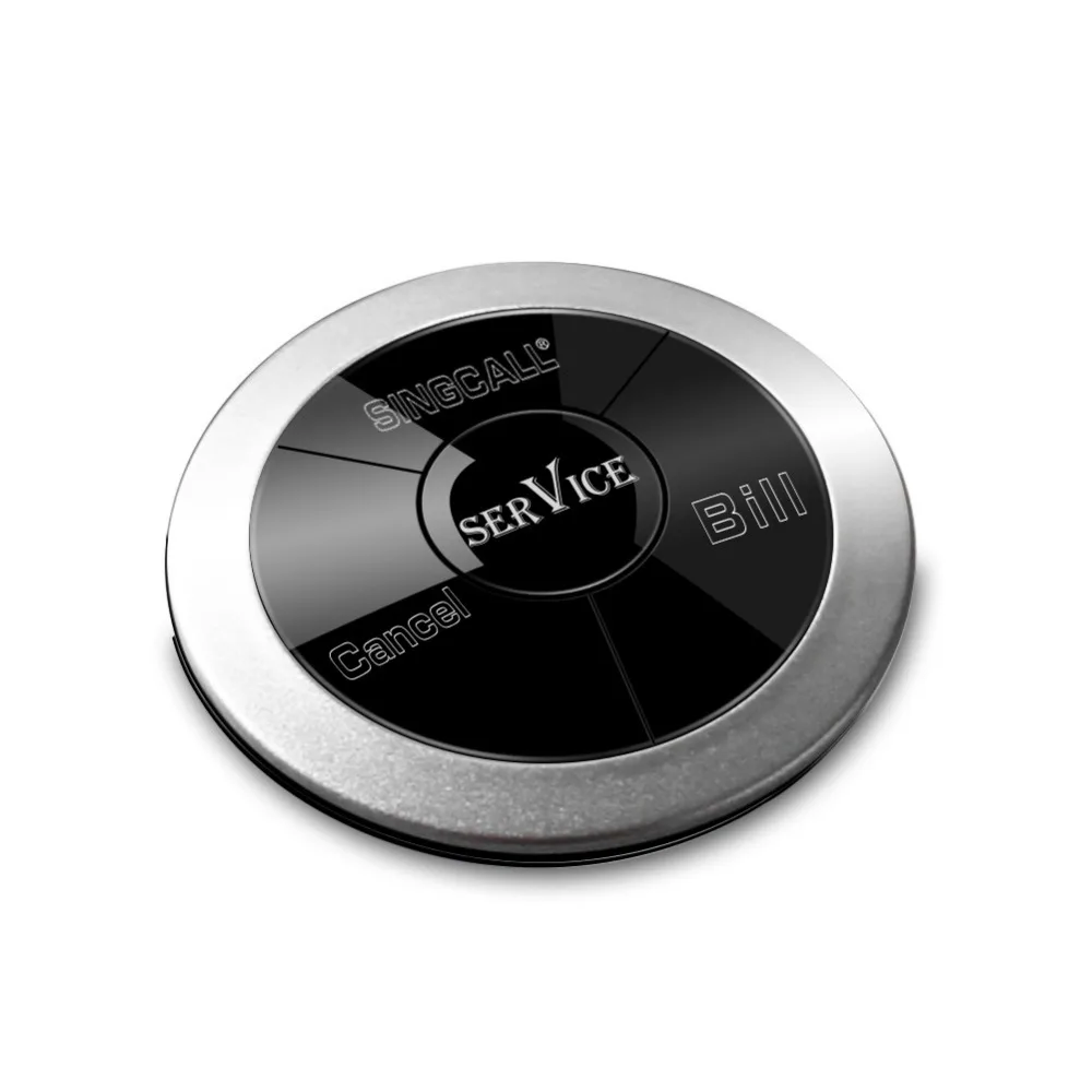 

SINGCALL Service Calling , multi-buttons with 3 options, service, cancel, bill ,silver pager
