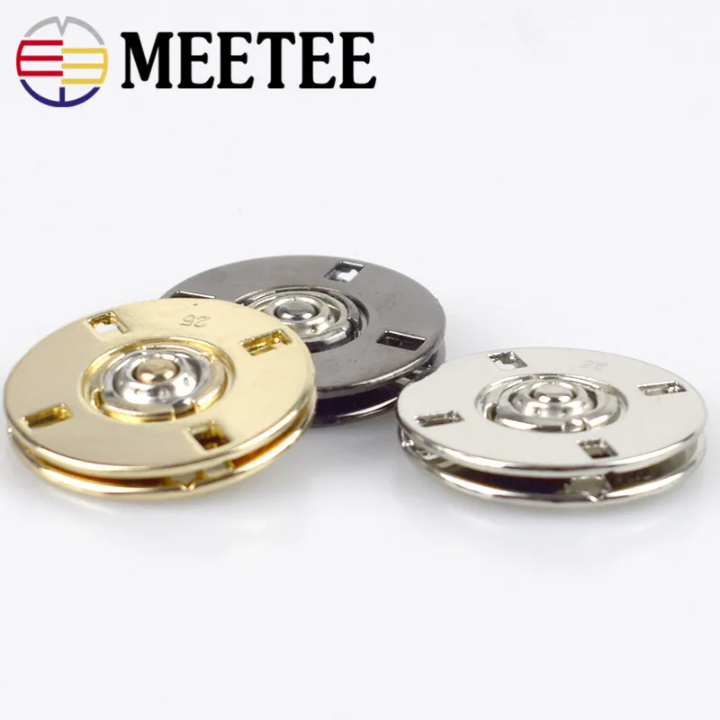 Meetee 10 Набор 10-28 мм Скрытая металлическая кнопка для одежды застежка пальто кнопки DIY Пришивание кнопок аксессуары для одежды D1-1