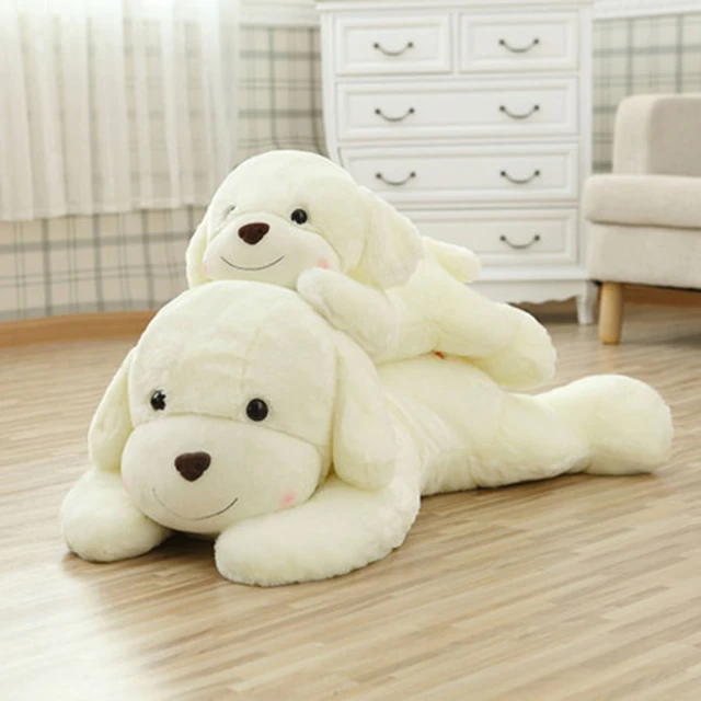 Buy White Dog Stuffed Animal Soft Toys For Sleeping