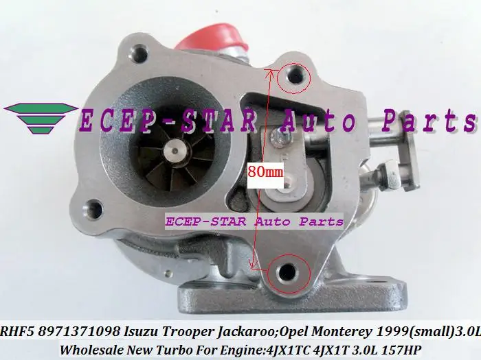 RHF5 098 8971371098 Turbo Turbocharger For ISUZU Trooper 1999-04 HOLDEN Jackaroo OPEL Monterey 4JX1TC 4JX1T 3.0L 157HP (6)