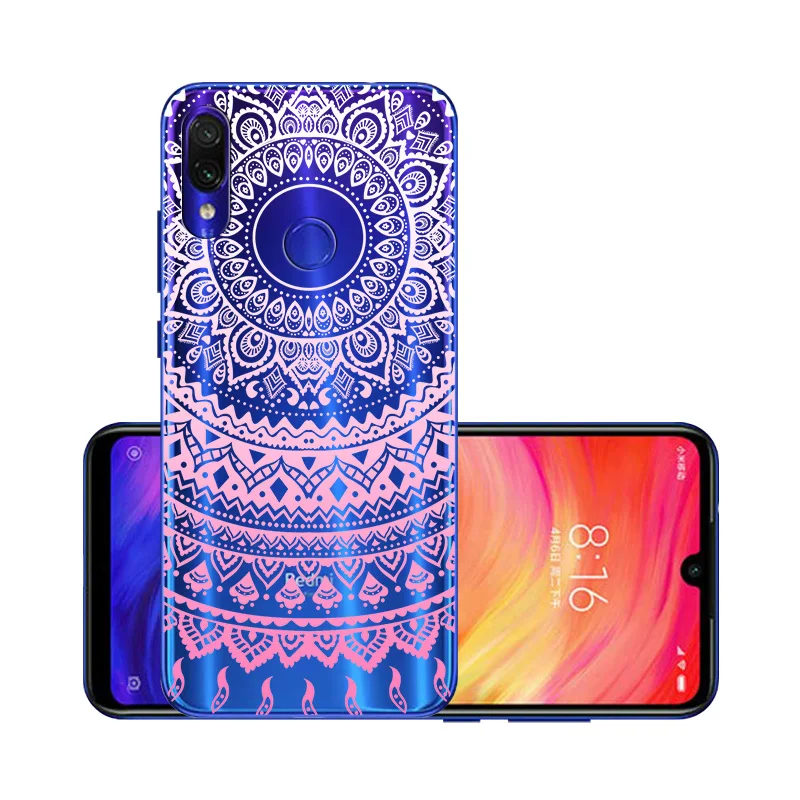 Для Xiaomi Redmi Note 7 5 Pro силиконовый прозрачный Футляр окрашенный для Xio mi Red mi 7 7A 6 6A mi A2 Lite 9T K20 чехлы чехол на ксиоми редми нот 7 - Цвет: W008