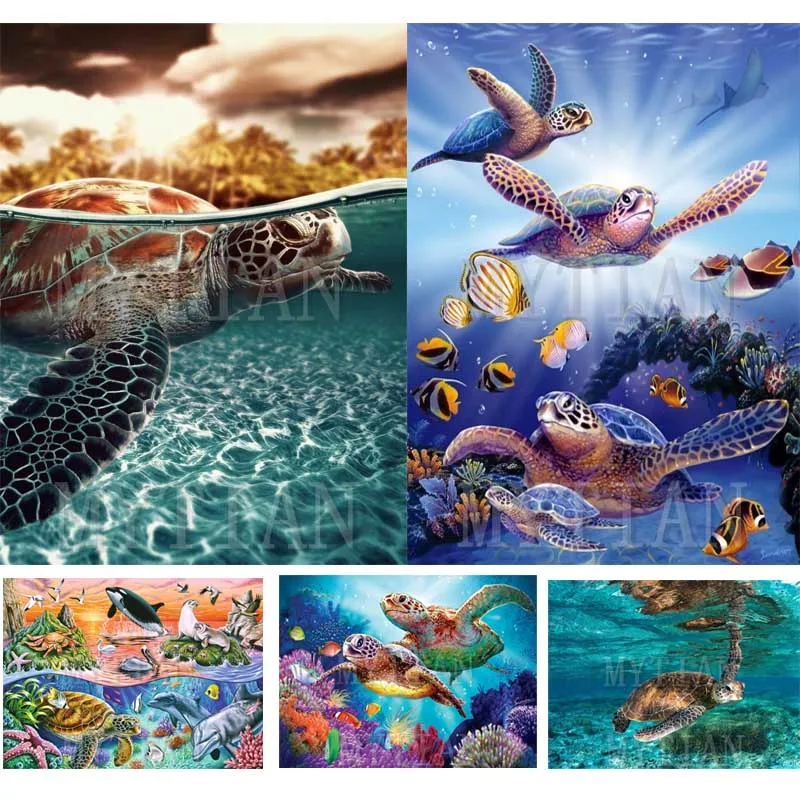 

New Full Square/Round Drill 5D DIY Diamond Painting "Animal sea turtle" Embroidery Mosaic Cross Stitch 5D Home art Decor gift