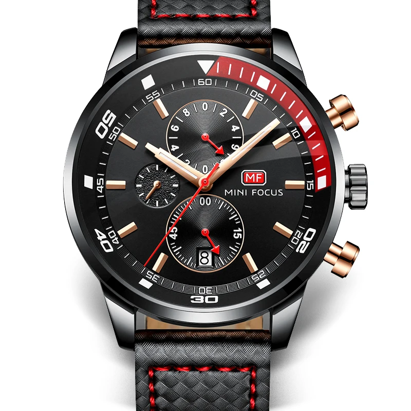 

Watch Chronograph Men's Analog Quartz Watch with Date Luminous Hands Waterproof Silicone Rubber Strap Wristswatch clock for Man