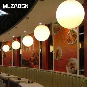 

MLZAOSN Creative Simple Round Restaurant Living Room Chandelier Lamp Aisle Lights Balcony Sphere Transparent Glass Chandelier