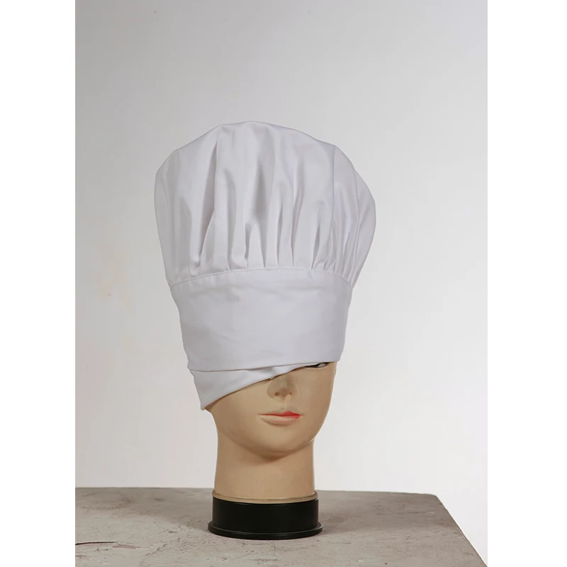 

Fashion Restaurant Hotel Kitchen Pleat Chef Hats Caps Elastic More Solid Color Free Shipping