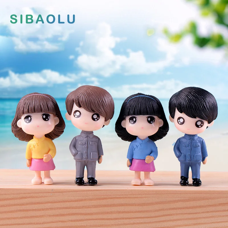 Young Artists Figurines Wedding Doll Miniatures Couple models home decor Fairy Garden Marriage house Decoration DIY accessories