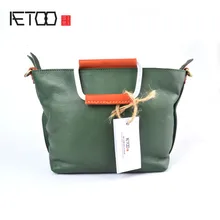 AETOO Корейская версия кожаных сумок ретро Джейн сена женский колледж первый слой ручной работы