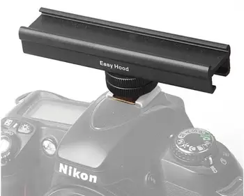

Easy Hood 4" 10cm Flash Bracket Hot Cold Shoe Extension Rail Bar for Canon Nikon DSLR Camera Led Video light Microphone