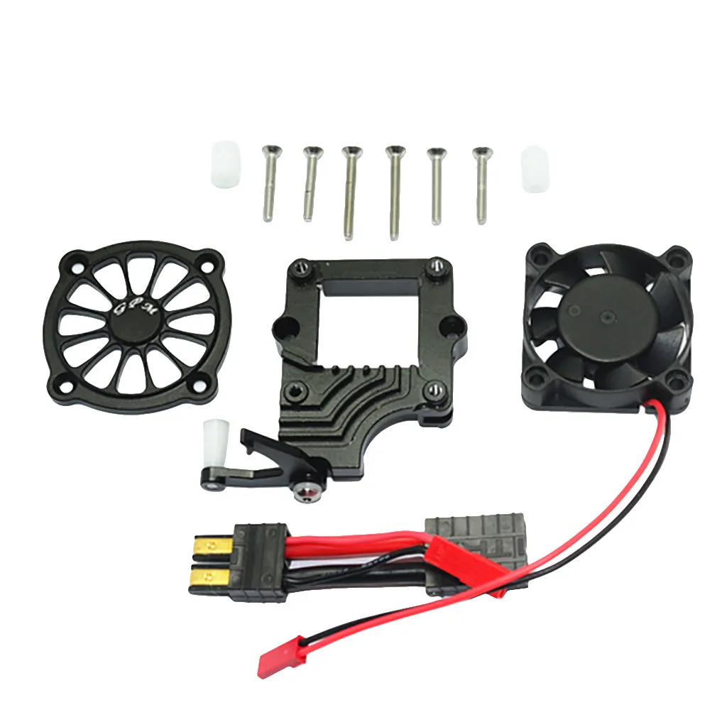 

GPM Aluminum Alloy Motor Cooling Fan Easy Switch Set For Traxxas TRX-4 Racer #BZ