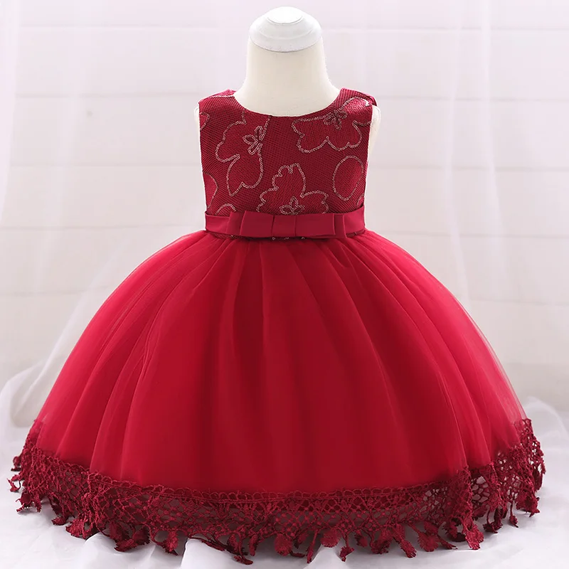 New Baby Child Dress Child Wedding Flower Girl Fringed Princess Dress Kids Birthday Party New Clothes