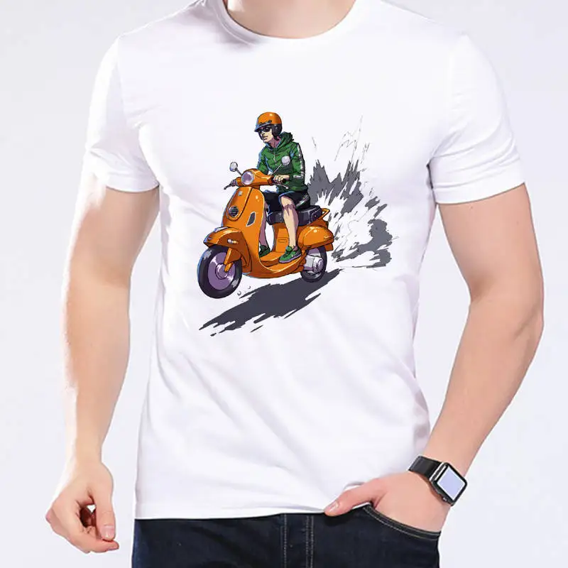 Новая летняя мода Vespa винтажная мотоциклетная цифровая струйная печать мужская с