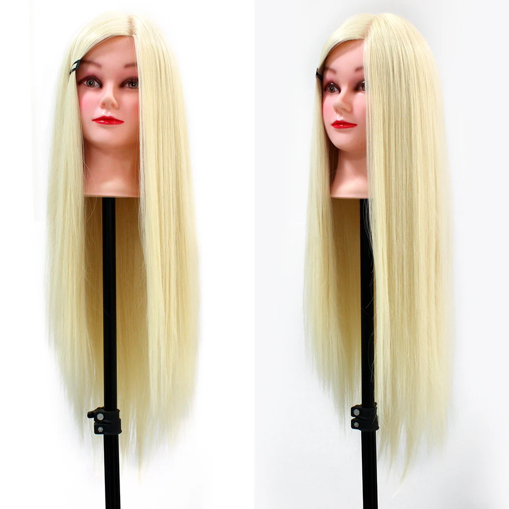 26" Hairdressing Mannequin Head Hair Styling Synthetic Mannequin Doll