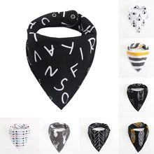 Хлопок Babador бандана печати новорожденного ребенка нагрудники мальчик бандана для девушки нагрудники младенческой малыша треугольник отрывистый ткань ребенка кормление шарф