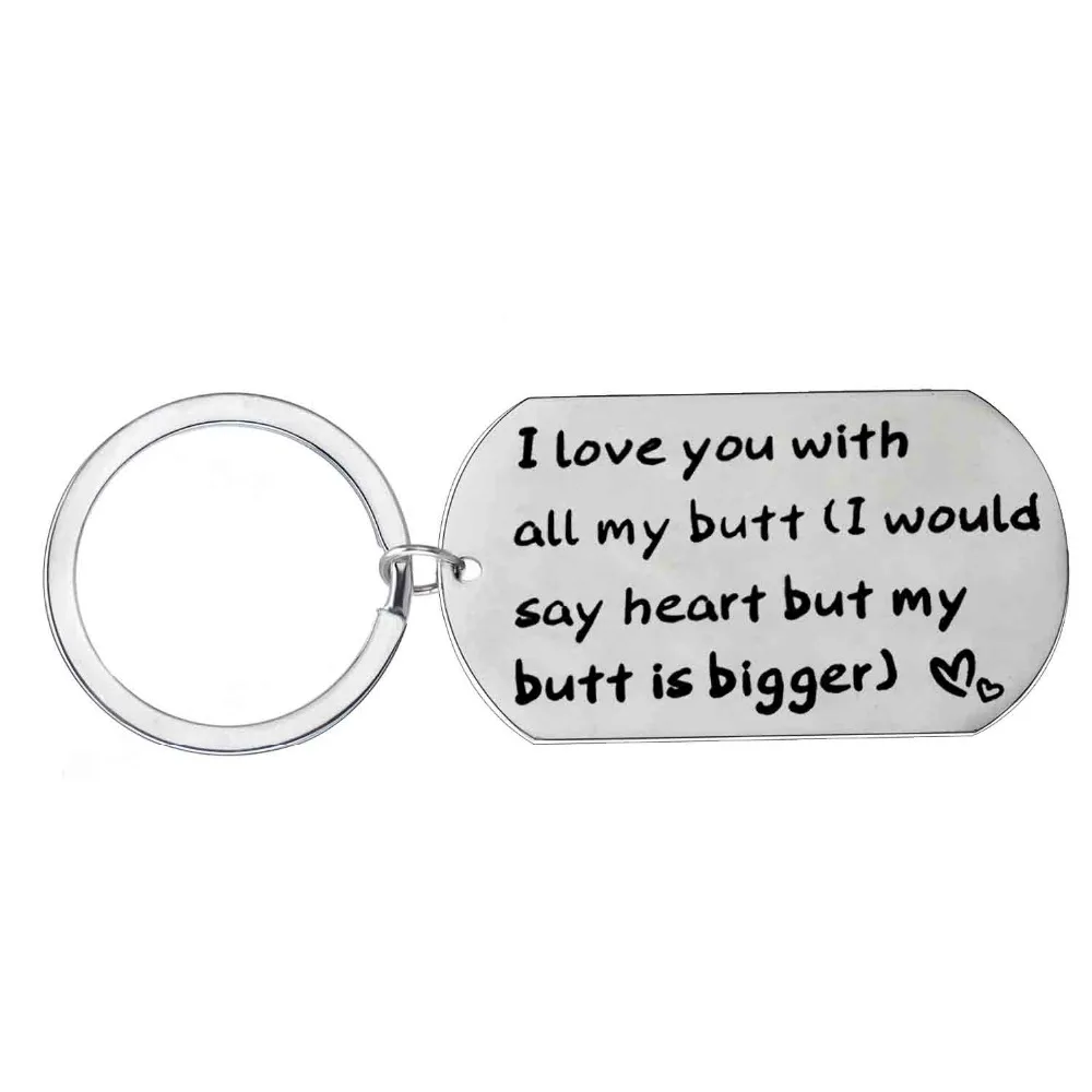 Брелок для ключей с надписью I Love You With All My прикладом|Брелоки| |
