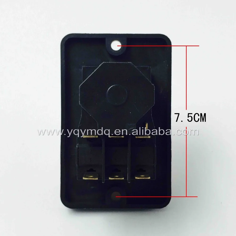 Electromagnetic switch 7 Pin On Off Push Button Protective cover Emergency stop Ignition switch 16A 230V YCZ4-A