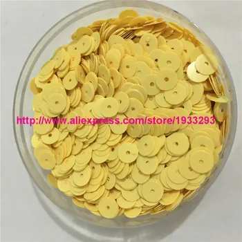 

4000pcs(50g) Solid Yellow Color 6mm Flat round loose Sequins Paillette Sewing Garment Clothing accessories Sequins for crafts