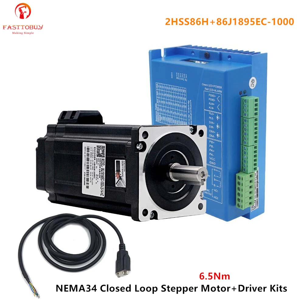 Hybrid Stepper Motor Driver Nema23 2N.m Integrate Closed Loop Position Encoder 36V for CNC Control FASTTOBUY Hybrid Stepper Motor Driver Nema23 2N.m Integrate Closed Loop Position Encoder 36V for CNC Control FASTTOBUY