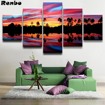 

Sunset Forest Landscape,full square/round Diamond Embroidery,5 pcs Diamond Painting Cross Stitch,Puzzle Mosaic diamond mazayka
