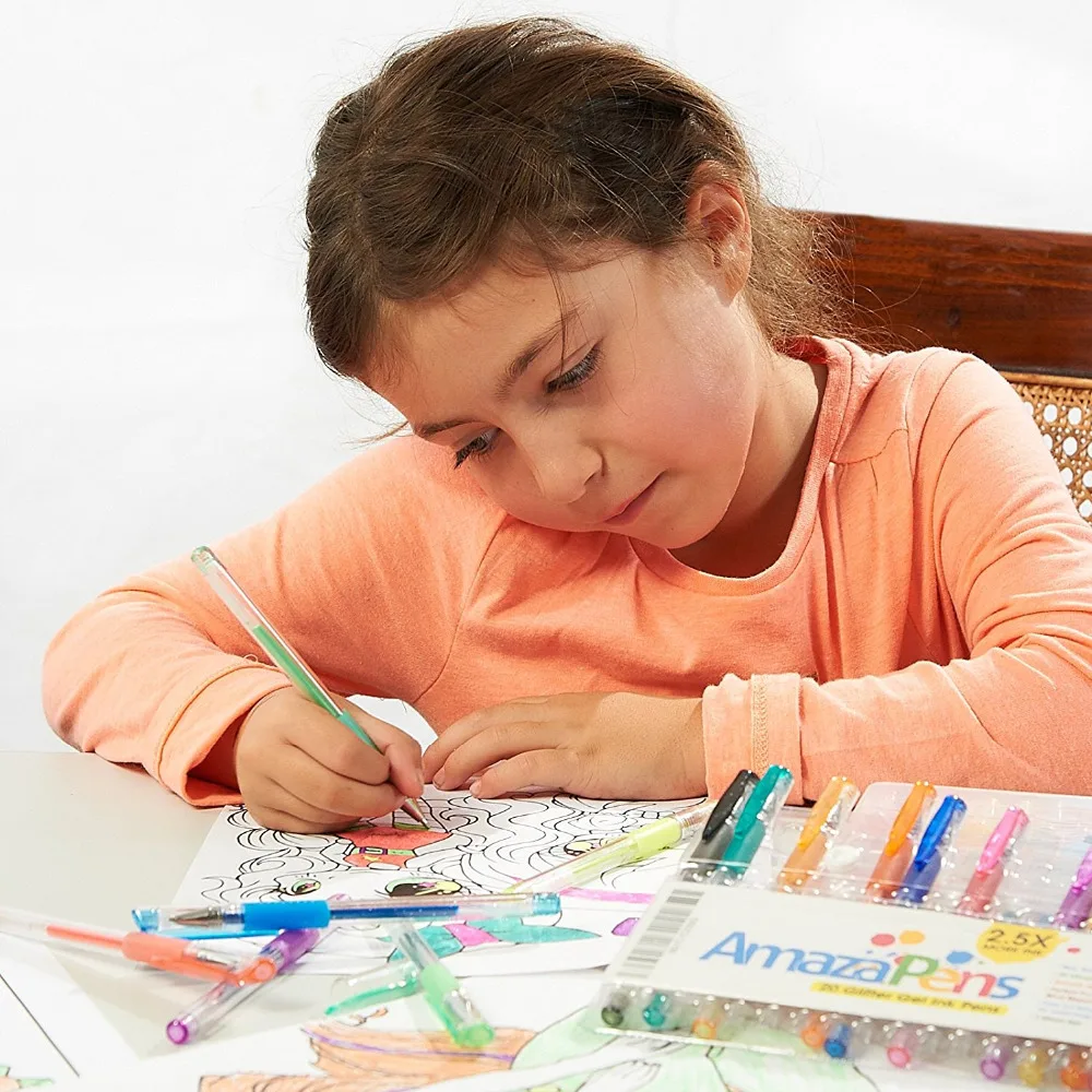 48 цветов, термополиуретановая ручка, уникальные цвета, гелевые ручки, набор блестящих гелевых ручек для рисования по цвету, рисования, рисования и набросков