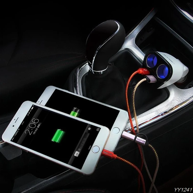 Автомобильный прикуриватель для грузовика с 2 режимами, двойной USB 120 Вт, универсальное автомобильное зарядное устройство, вольтметр, автомобильная электроника, Обнаружение напряжения