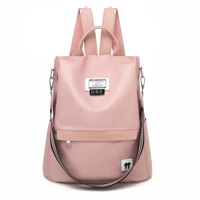 Женские сумки из ткани Оксфорд большой емкости Многофункциональный модный рюкзак дорожная сумка из ткани Оксфорд сумка на плечо посылка - Цвет: Розовый