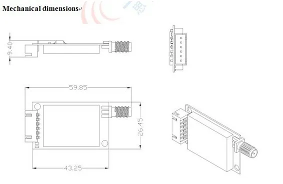 2 шт./упак. snr611 SI4432 868 мГц 100 МВт TTL интерфейс 1 км беспроводной передатчик и приемник модуль