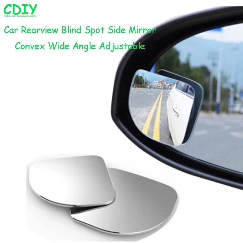 1Pcs Adjustable Car Rearview Blind Spot Side Rear Small Mirror Convex Wide-Angle