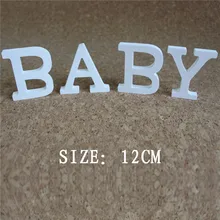 12cm Artificial wood letters Digital Number for Birthday wedding decoration wooden Butterfly crown heart Diamond ring