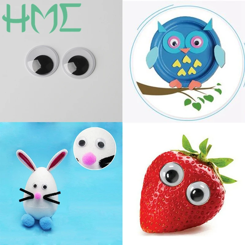 50-500pcs Self-adhesive 4-24mm Animal Moving Eyes For Toys Dolls Googly Wiggly Eyes DIY Craft Supplies Scrapbook Accessories