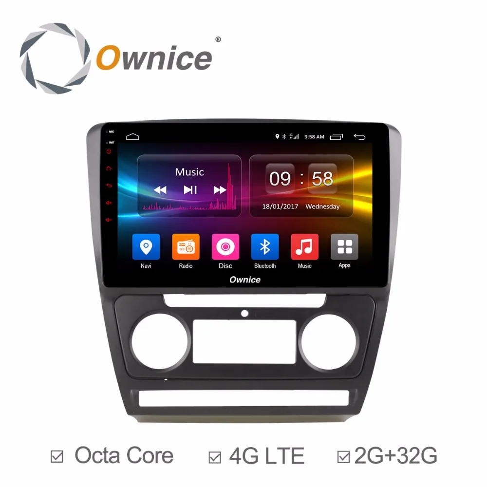 10 1-дюймовый автомобильный dvd-плеер android 6 0 для Skoda Octavia 2007-2017 2 Гб ОЗУ + 32 ПЗУ