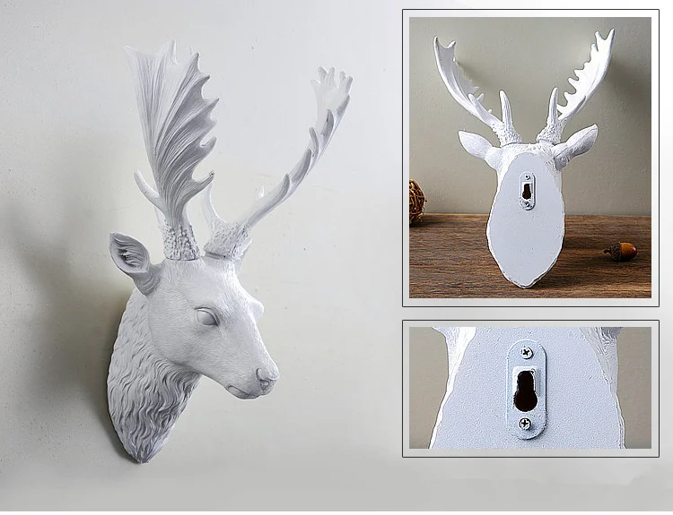 Европейская креативная имитация головы оленя, настенная трехмерная подвеска в виде головы животного для гостиной, спальни, фото, украшение стены