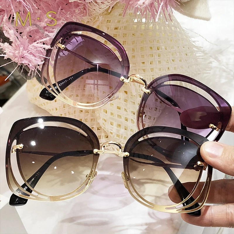 Estar satisfecho desarrollo de Lechuguilla MS 2018 mujeres de lujo clásico gafas mujer Gafas de sol original marca  diseñador Gafas de sol perforado Sol Gafas moda UV400 - AliExpress  Accesorios para la ropa