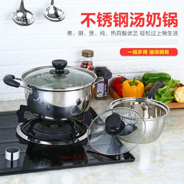 Stainless Steel Pot Hotpot Induction Cooker Gas Stove Pot Home Kitchen  Cookware Soup Cooking Pots for cooking milk chaffing dish - AliExpress