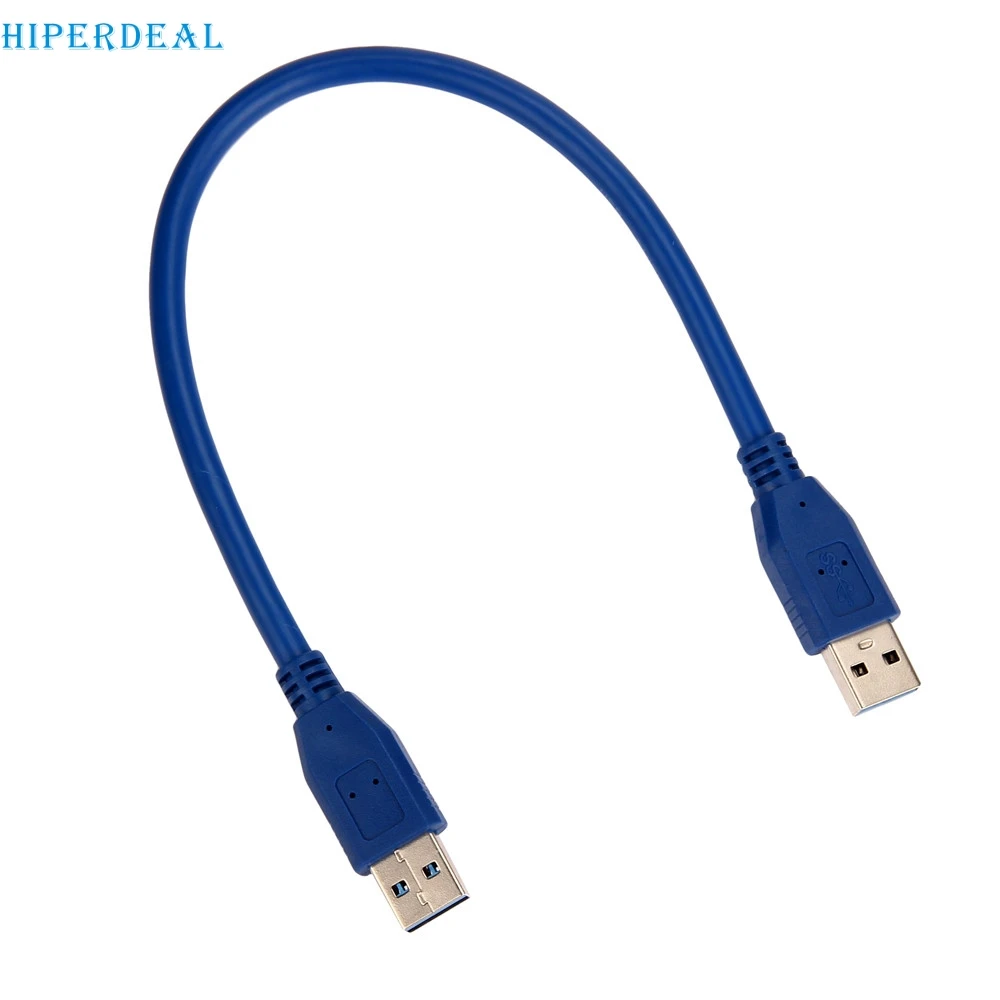 

HIPERDEAL USB 3.0 Type A Male to Type A Male 6FT 0.3m Extension Data Sync Cord Cable Blue practical #D