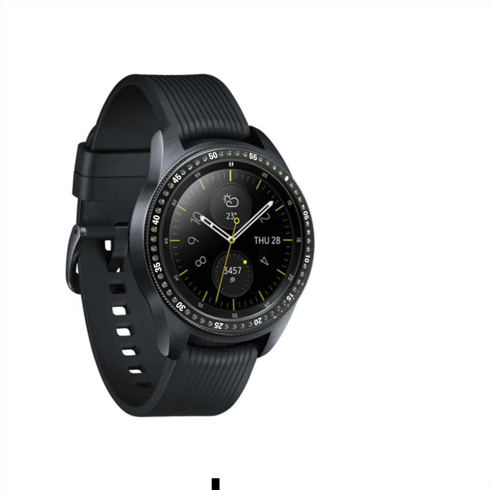 Бриллиантовая оправа кольцо для samsung Galaxy Watch 46 мм/42 мм/gear S3 клеющаяся крышка из нержавеющей стали защита от царапин столкновения