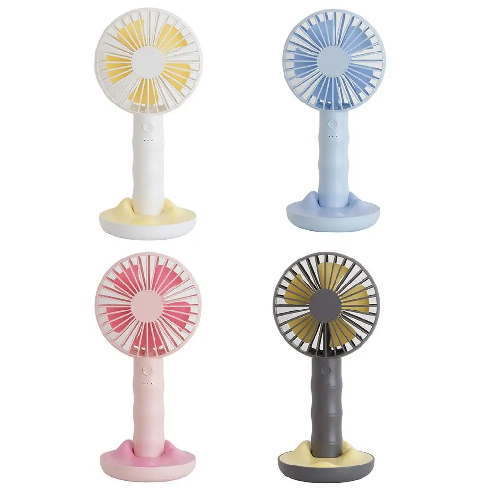 

Handheld Electric Mini Fan Silicone Simple Bamboo Shape Battery Powered USB Rechargeable Portable Traveling Fan 2000mAh Battery