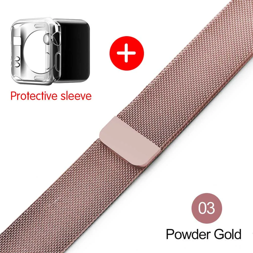 Milanese loop strap for apple watch band 42mm/38/44/40mm Stainless Steel metal Bracelet watchband for iwatch 4/3/2/1 Accessories