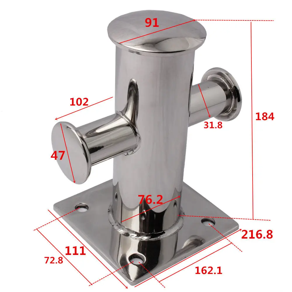 Лодка швартовки один крест швартовки 316 морской нержавеющая сталь полированная