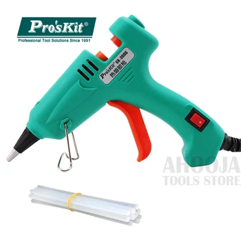 

Pro'skit High Temperature Resistant Hot-Melt Glue Gun 20W DIY Process Adhesive Gun Repair Heat Tools Send 12pcs Glue Stick