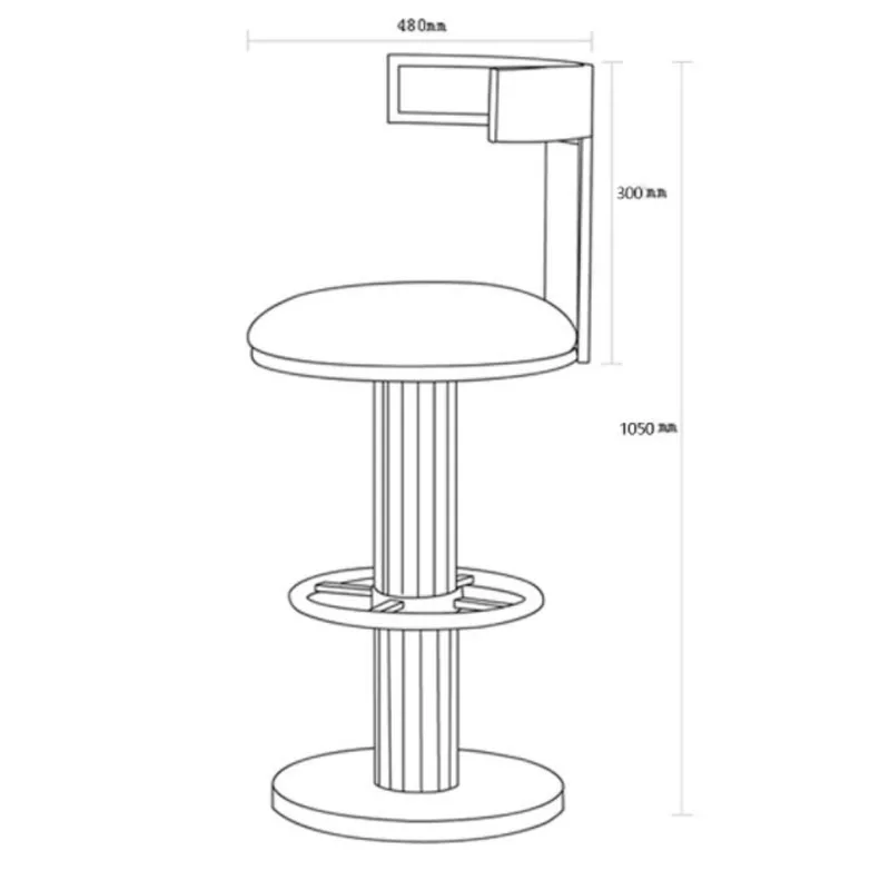 Высококачественная мебель из нержавеющей стали, Современный барный стул высокого качества
