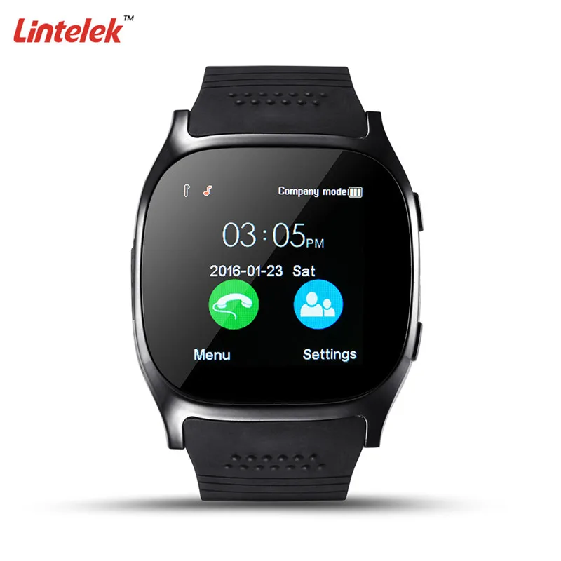 Lintelek smart watch T8 часы телефон шагомер reloj inteligente аккумулятора телефона Поддержка SIM