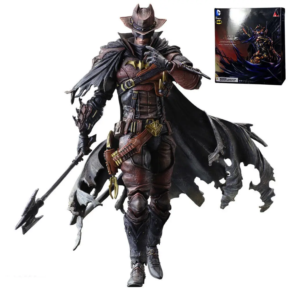 

DC COMICS PLAY ARTS KAI RED VERSION BATMAN TIMELESS WILD WEST ACTION FIGURES KO Anime Figure Collectible Model Toy