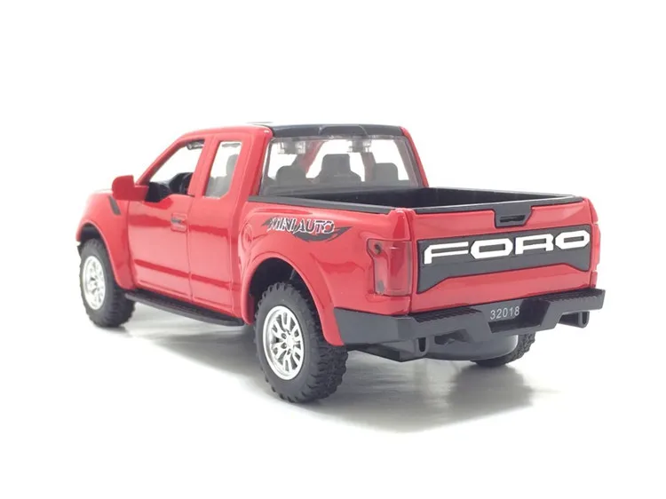 Мини-Игрушечный Грузовик 1:32 модель игрушечного автомобиля для Ford F150 Raptor звуковой светильник автомобиль детские игрушки