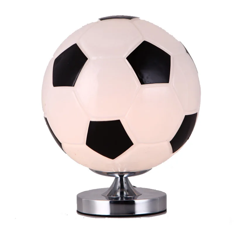 LED Table Lamp Football desk lamp, Soccer Glass lamp for Kids Boy