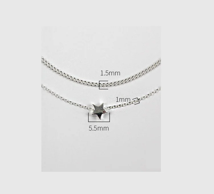 Nova Foot Chain Simple Double-decker 925 Sterling Silver Lady Upscale Exquisite Beach Chain Bohemian Women's Accessories