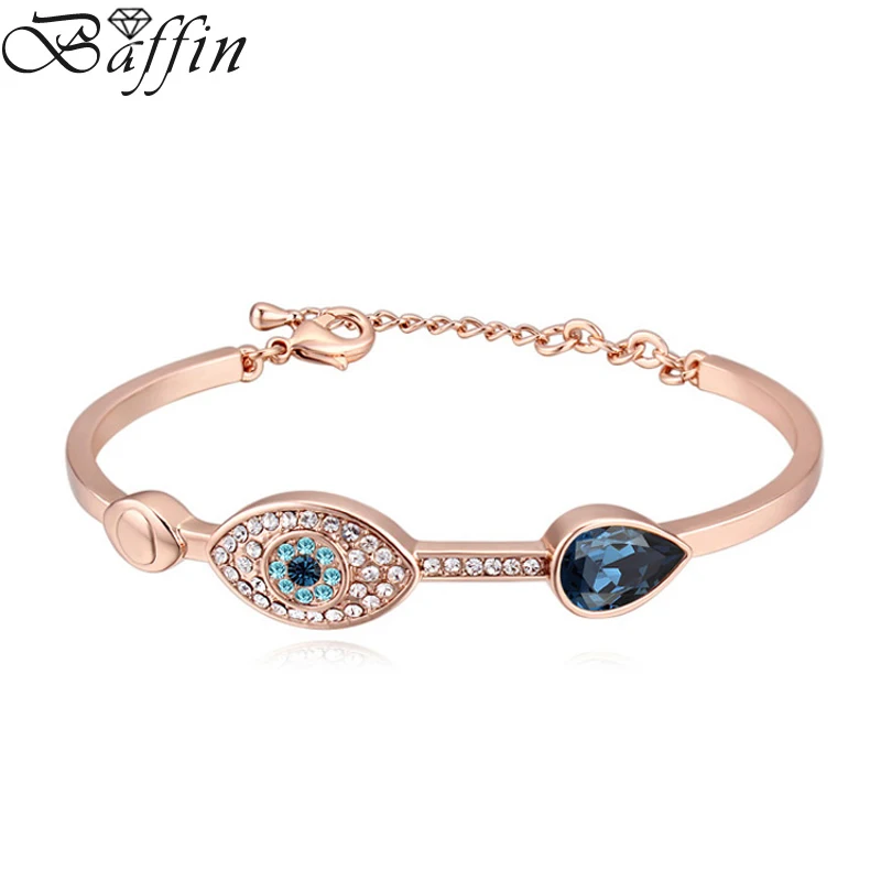 

2018 Fashion Rose Gold Color Wrap Bracelets Bangles Original Crystal From Swarovski For Women Weddings Party Brand Joyas Gifts