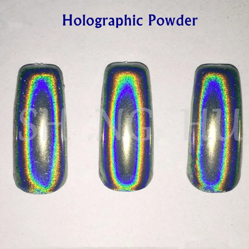 1 г голографическая пудра для ногтей зеркальный порошковый хромированный порошок для ногтей Блестящий лак для ногтей с блестками лазерный пигмент единорога для ногтей маникюр