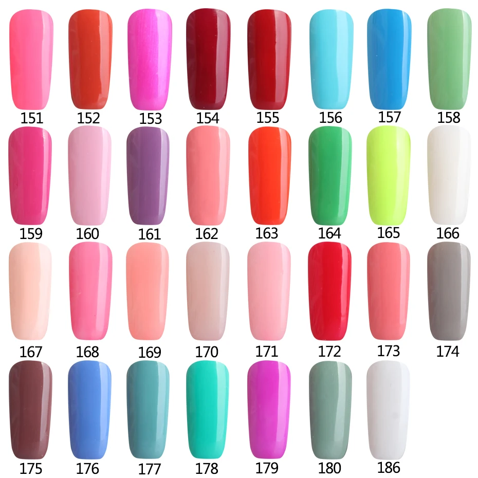 Colors 151 180 Pure Color Nail Art Paint Gel Nail Paint Gel Nails Nai
