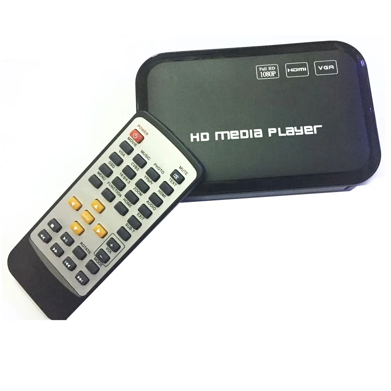 

Full HD Multimedia Player 1080p Portable HD Box Supports USB Host USB DISK HDD 5V/2A